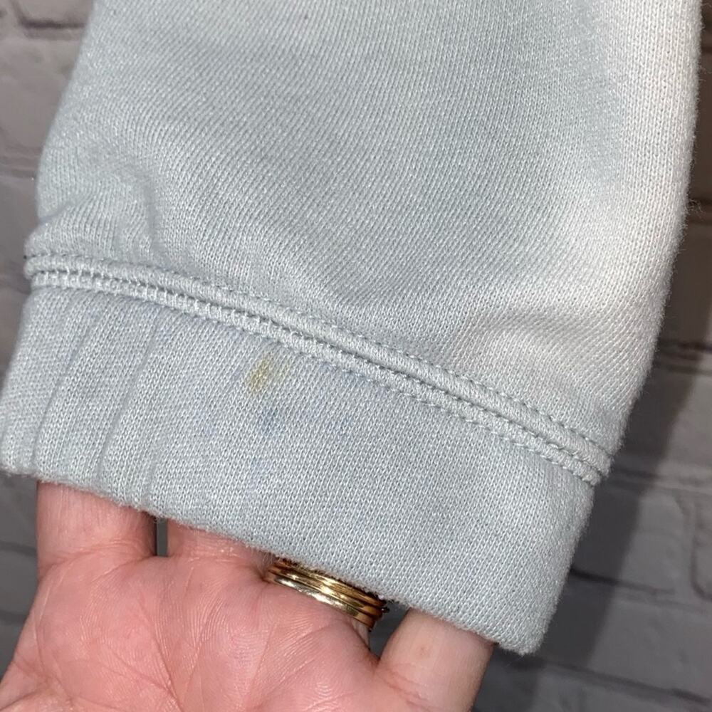 Abercrombie Soft A&F Hoodie Medium Blue Tie Dye Cropped Sweatshirt Cozy - Picture 6 of 7